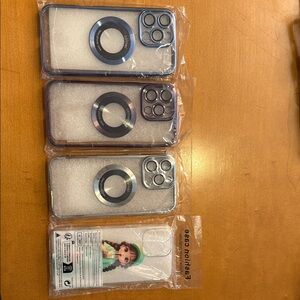 IPHONE 16 Pro Max Blue and Silver Protective Phone Case with Secure Grip